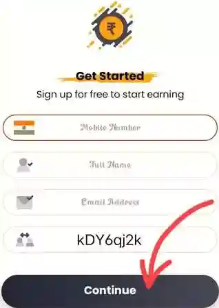 easy earn app how to sign up
